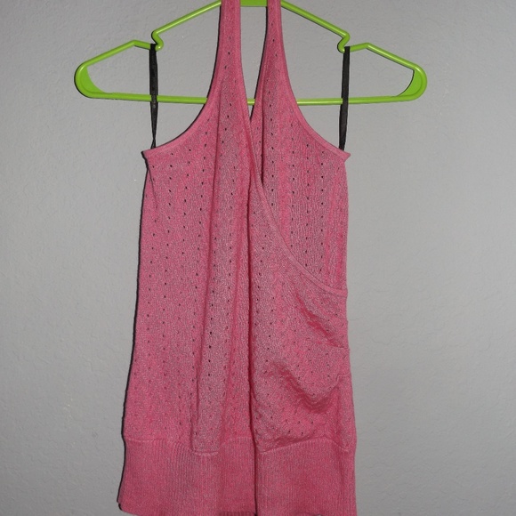 BEBE angora blend eyelet halter - Picture 1 of 3